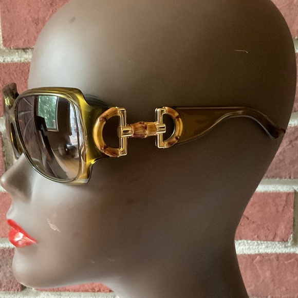 Gucci Bamboo Horsebit Sunglasses Made in Italy - Picture 1 of 12